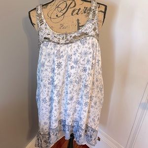 Blue hi-lo dress